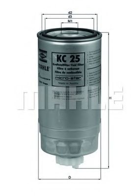 KC 25 MAHLE+ORIGINAL Fuel filter