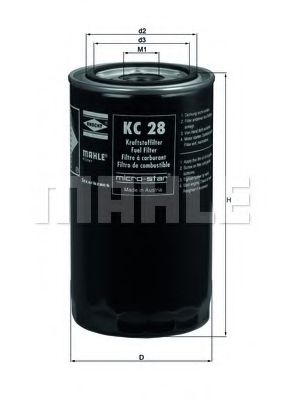 KC 28 MAHLE+ORIGINAL Fuel filter