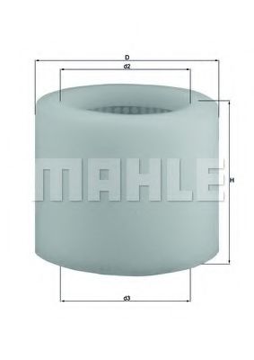 LX 123 MAHLE+ORIGINAL Air Filter
