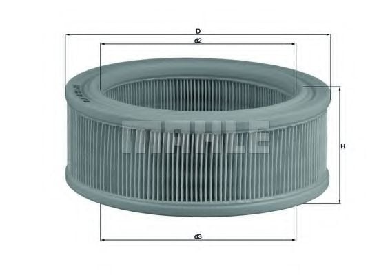 LX 140 MAHLE+ORIGINAL Air Filter