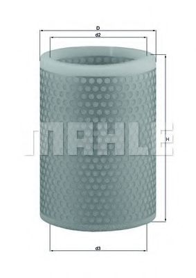 LX 136 MAHLE+ORIGINAL Air Filter