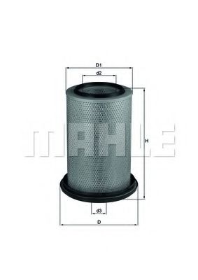 LX 229 MAHLE+ORIGINAL Air Filter