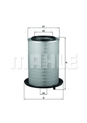 LX 450 MAHLE+ORIGINAL Air Filter