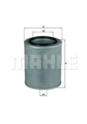 LX 562 MAHLE+ORIGINAL Air Filter