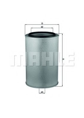 LX 626 MAHLE+ORIGINAL Air Filter