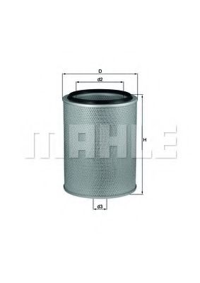 LX 631 MAHLE+ORIGINAL Air Filter