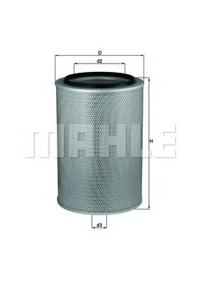 LX 674 MAHLE+ORIGINAL Air Filter