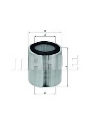 LX 898 MAHLE+ORIGINAL Air Filter