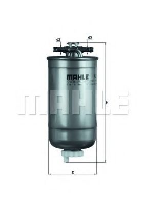 KL 147D MAHLE+ORIGINAL Fuel filter