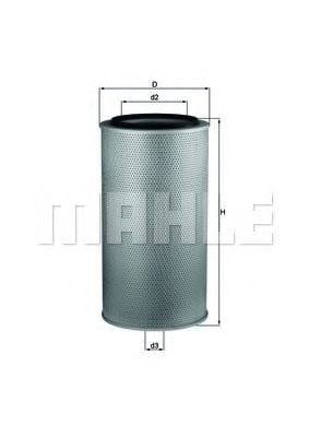 LX 1255 MAHLE+ORIGINAL Air Filter