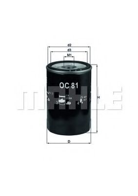 OC 81 MAHLE+ORIGINAL Oil Filter
