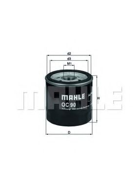 OC 90 MAHLE+ORIGINAL Oil Filter