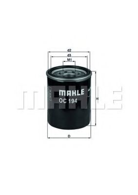 OC 194 MAHLE+ORIGINAL Oil Filter