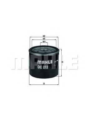 OC 272 MAHLE+ORIGINAL Oil Filter