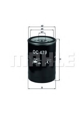 OC 479 MAHLE+ORIGINAL Oil Filter