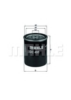 OC 495 MAHLE+ORIGINAL Oil Filter