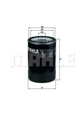 OC 571 MAHLE+ORIGINAL Oil Filter