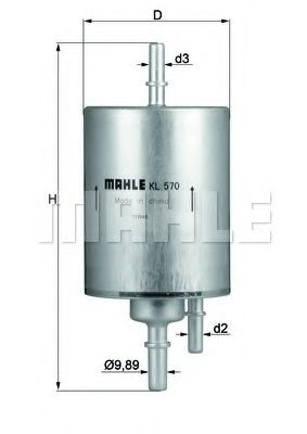 KL 570 MAHLE+ORIGINAL Fuel filter