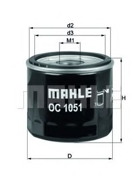 OC 1051 MAHLE+ORIGINAL Oil Filter