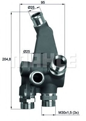 TO 3 83 MAHLE+ORIGINAL Thermostat, oil cooling