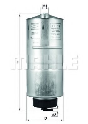 KL 39 MAHLE+ORIGINAL Fuel filter