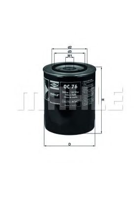 OC 76 MAHLE+ORIGINAL Oil Filter