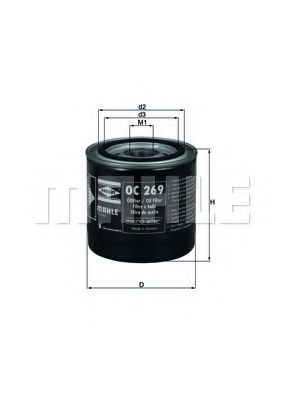 OC 269 MAHLE+ORIGINAL Oil Filter