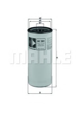 OC 282 MAHLE+ORIGINAL Oil Filter