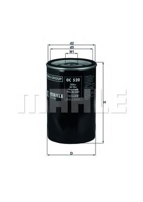 OC 520 MAHLE+ORIGINAL Oil Filter