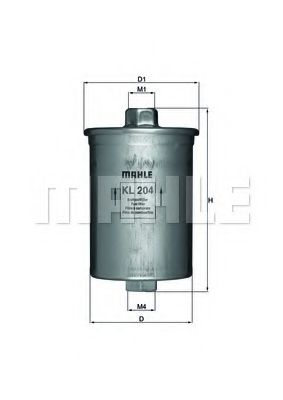 KL 204 MAHLE+ORIGINAL Fuel filter