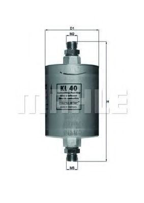 KL 40 MAHLE+ORIGINAL Fuel filter
