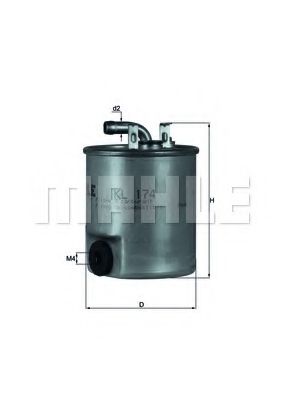 KL 174 MAHLE+ORIGINAL Fuel filter