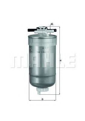 KL 233/2 MAHLE+ORIGINAL Fuel filter