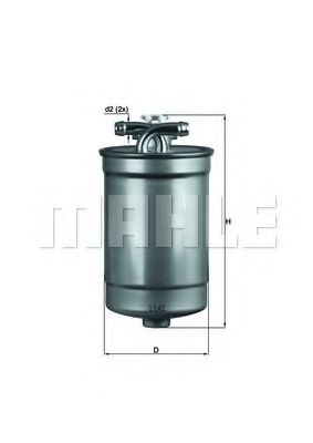 KL 554D MAHLE+ORIGINAL Fuel filter