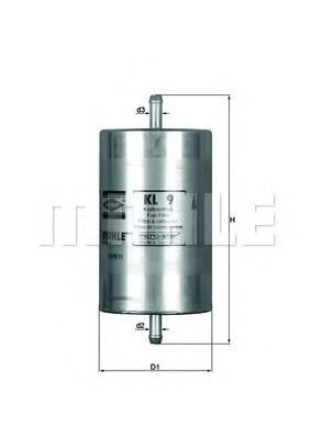 KL 9 MAHLE+ORIGINAL Fuel filter