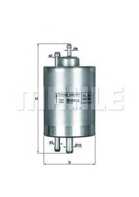 KL 254 MAHLE+ORIGINAL Fuel filter