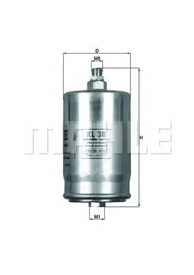 KL 38 MAHLE+ORIGINAL Fuel filter