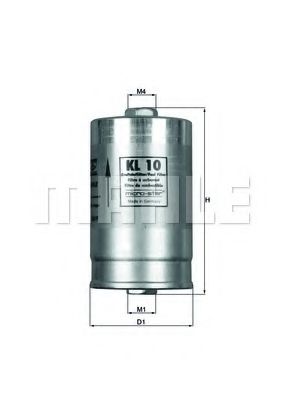 KL 10 MAHLE+ORIGINAL Fuel filter