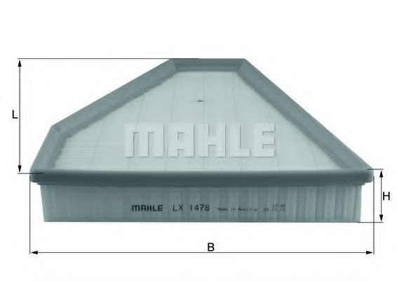 LX 1478 MAHLE+ORIGINAL Air Filter