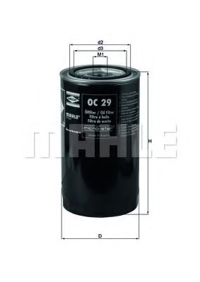OC 29 MAHLE+ORIGINAL Oil Filter