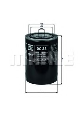 OC 33 MAHLE+ORIGINAL Oil Filter