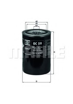 OC 59 MAHLE+ORIGINAL Oil Filter