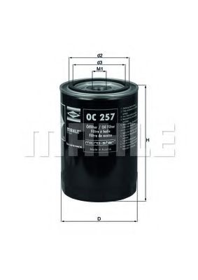 OC 257 MAHLE+ORIGINAL Oil Filter