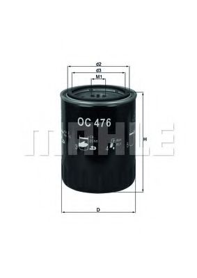 OC 476 MAHLE+ORIGINAL Oil Filter