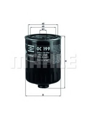 OC 199 MAHLE+ORIGINAL Oil Filter