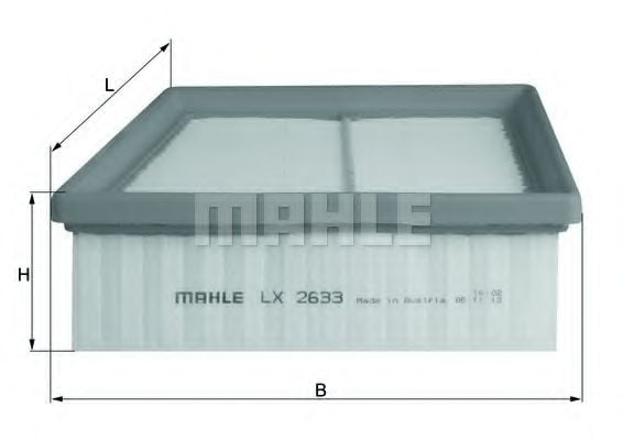 LX 2633 MAHLE+ORIGINAL Air Filter