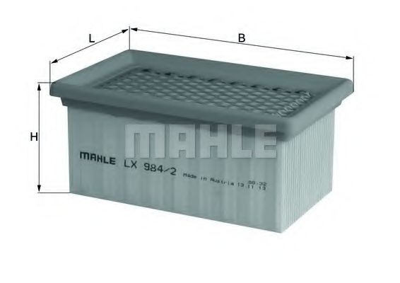 LX 984/2 MAHLE+ORIGINAL Air Filter