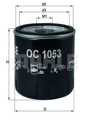 OC 1053 MAHLE+ORIGINAL Oil Filter