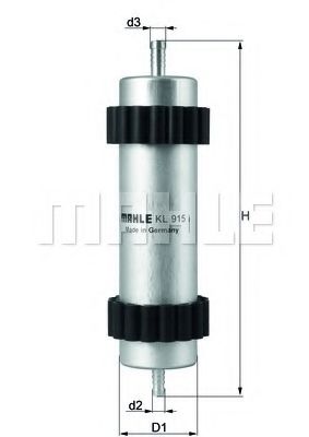 KL 915 MAHLE+ORIGINAL Fuel filter