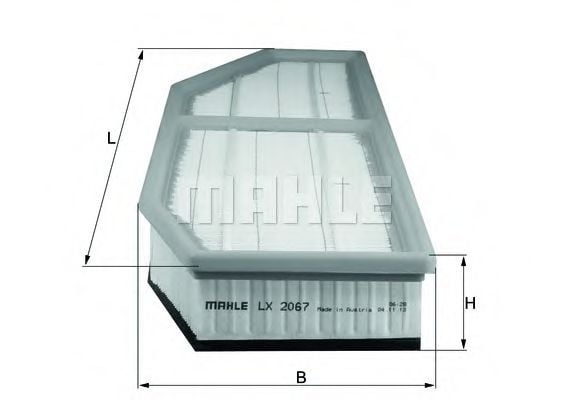 LX 2067 MAHLE+ORIGINAL Air Filter